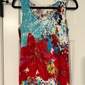 Joseph A. Artistic Blue and Red Tank Top. Viscose material, great condition